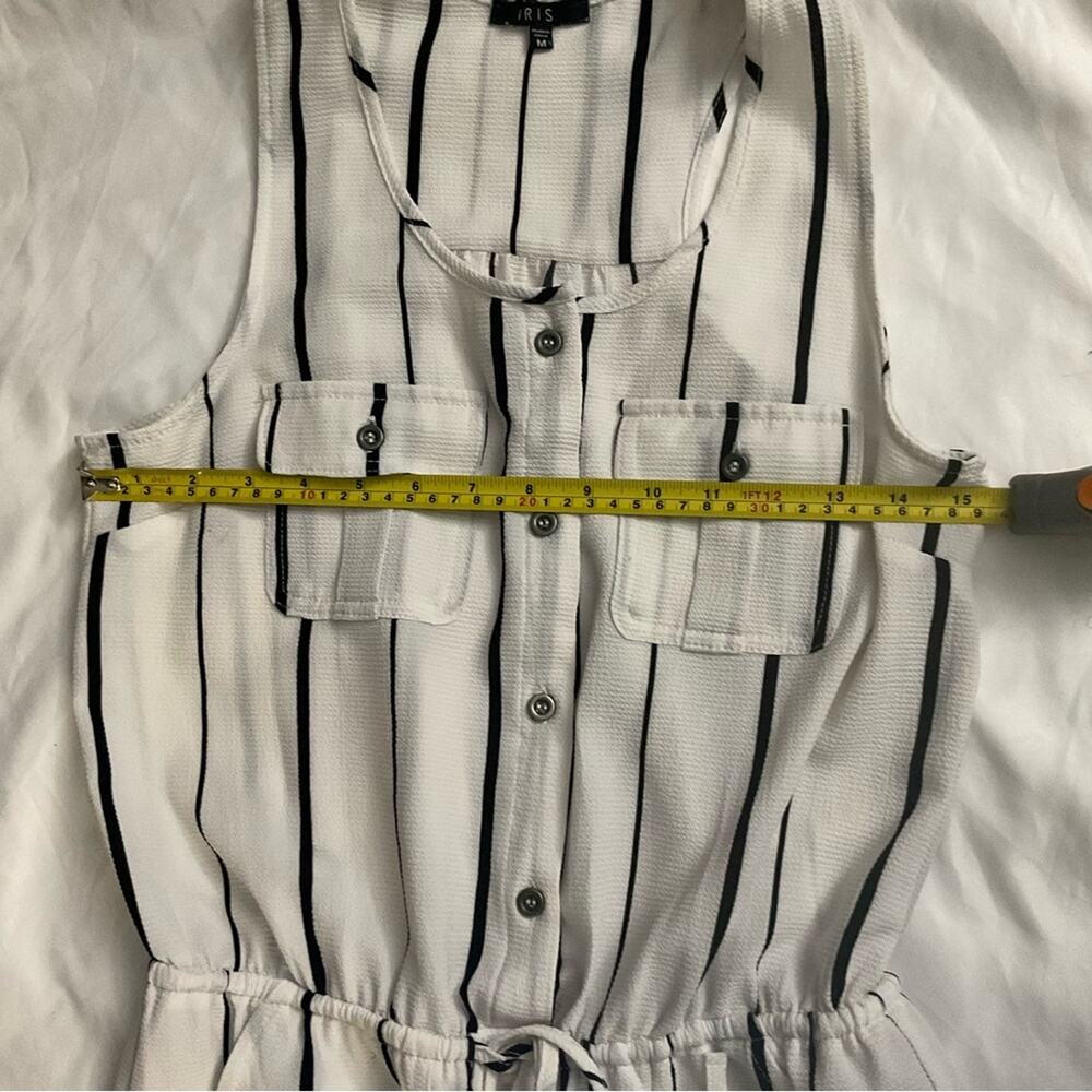 Iris Basic Black/White Stripes Jumpsuit Sleeveles… - image 6